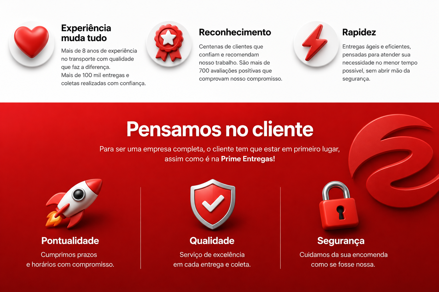 Imagem contendo informa&ccedil;&otilde;es sobre a prime entregas